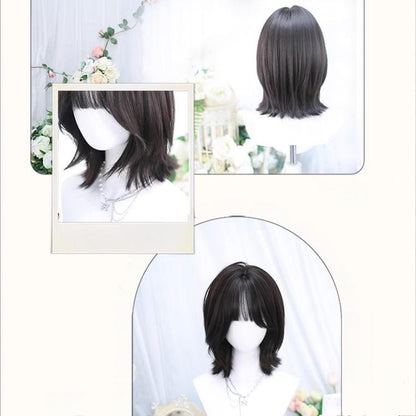Dalao Home - Daily Short Lolita Wig With French-Style Shoulder-Length Wavy