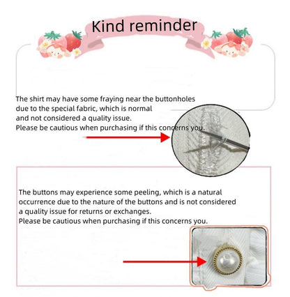 DMFS Lolita - Sweet Lolita Blouse Vintage Mutton Sleeves Winter Lolita Shirt