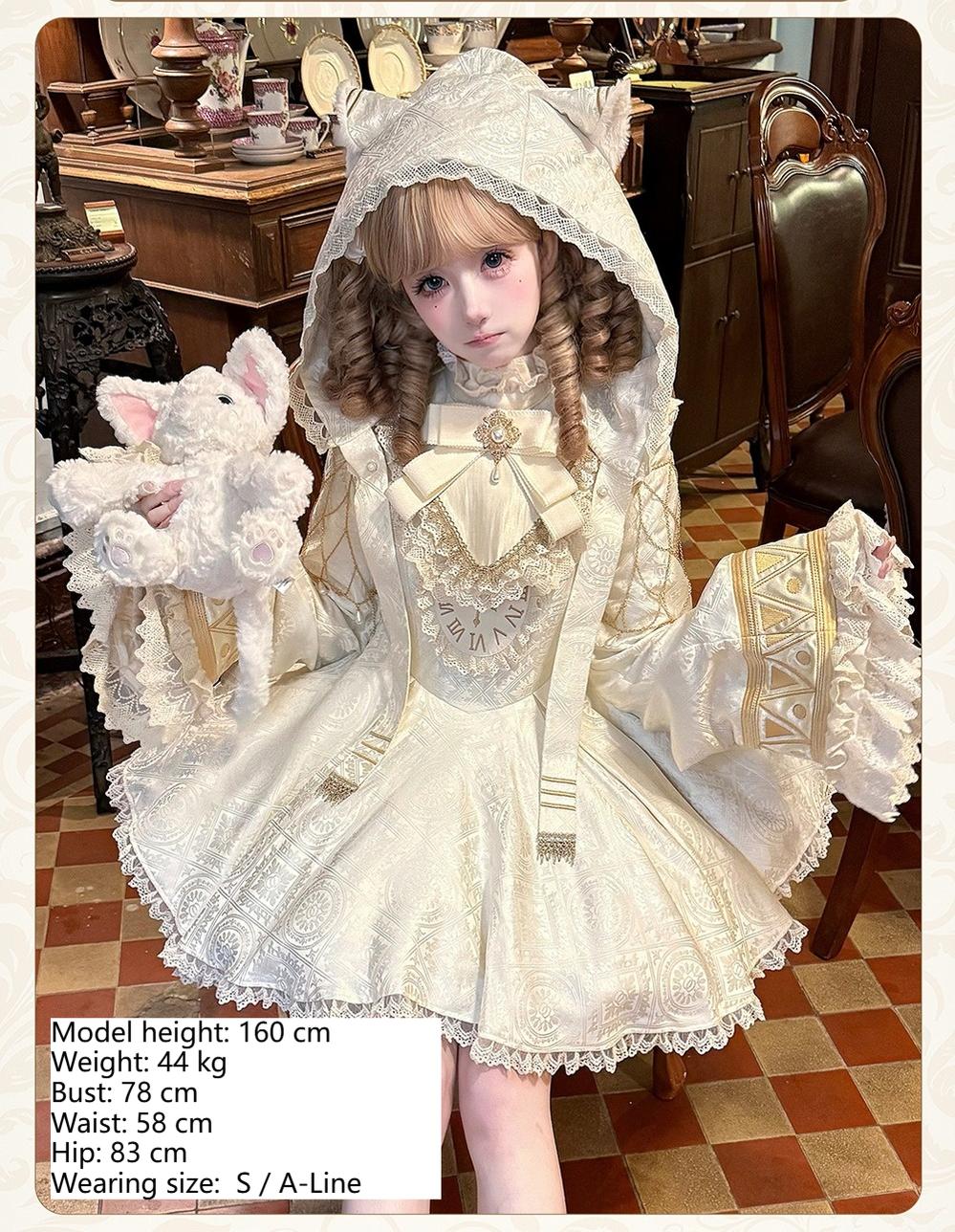 LizBird - Reincarnation of Time - Elegant Lolita OP Set with Waist-Cinching and A-Line Styles