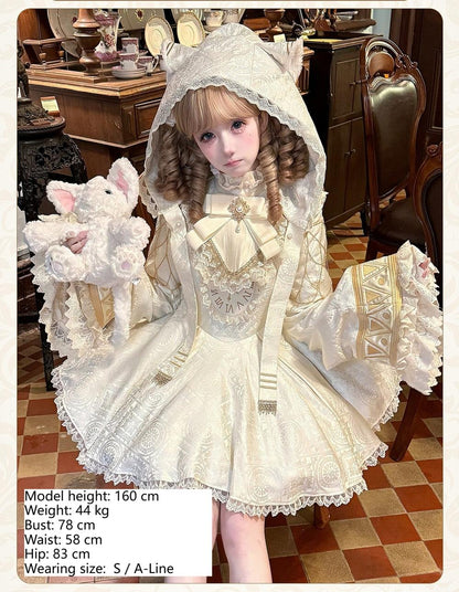 LizBird - Reincarnation of Time - Elegant Lolita OP Set with Waist-Cinching and A-Line Styles