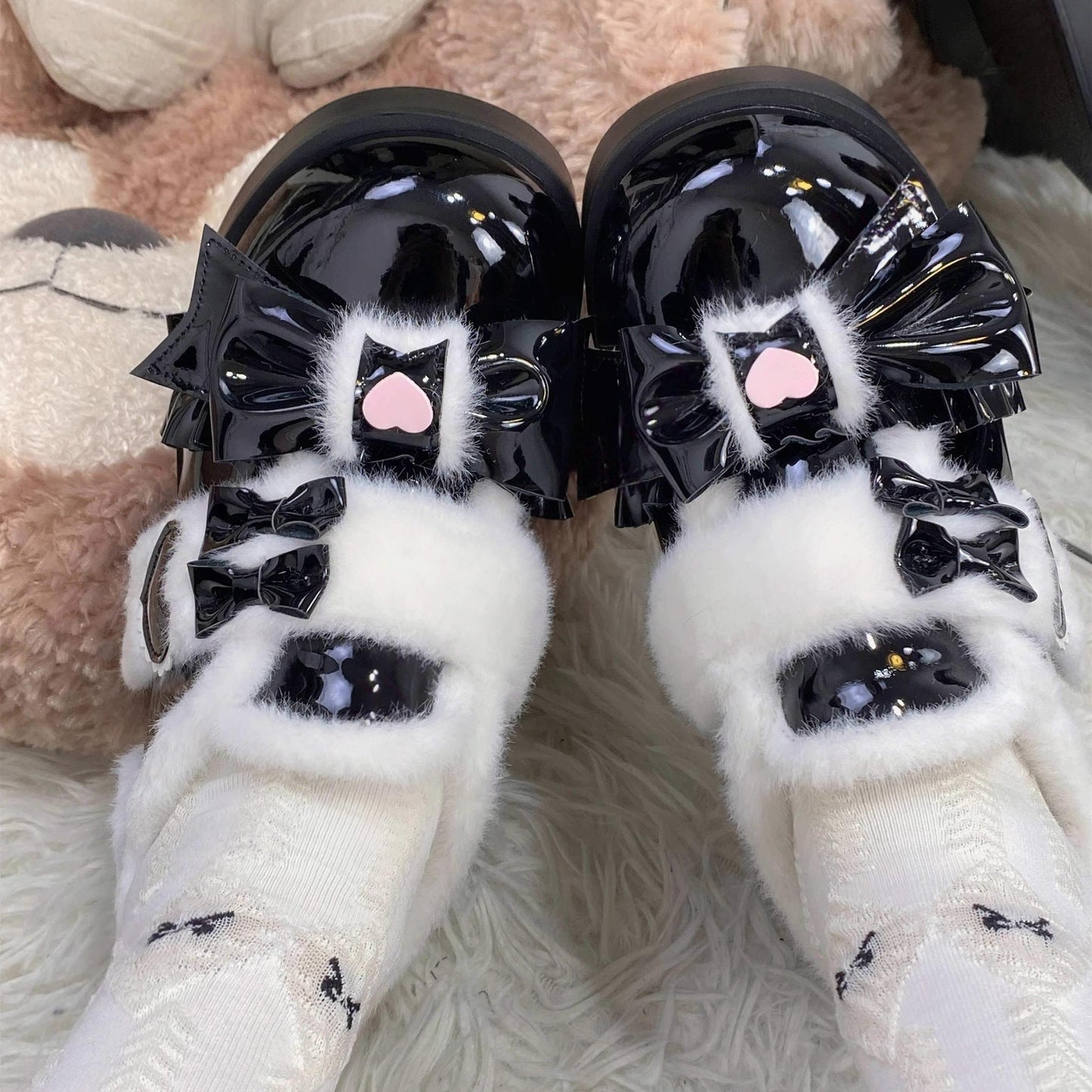 Puyuemeng - Cozy Cake - Winter Warm-lined Sweet Lolita Platform Shoes