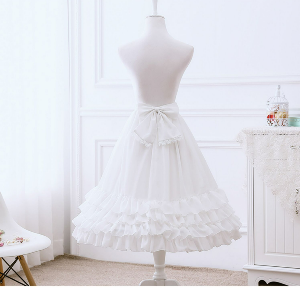 Manyiluo - Elegant Lolita A-type Carmen Adjustable Hoop Petticoat