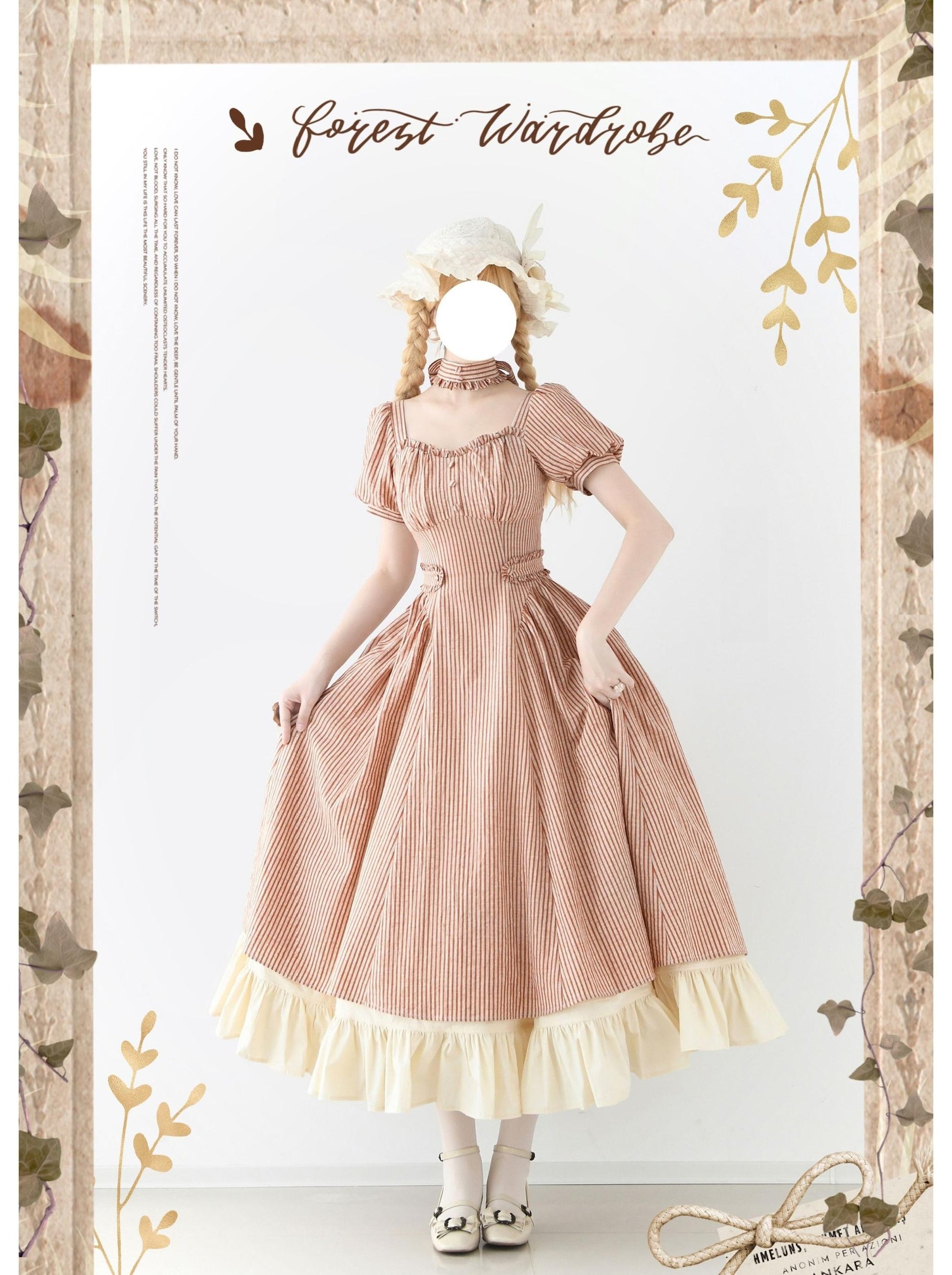 Forest Wardrobe - Chantilly Forest - Classic Lolita OP Dress With Square Neck & Underskirt
