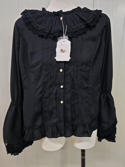 Yilia - Retro Princess Long Sleeve Lolita Blouse