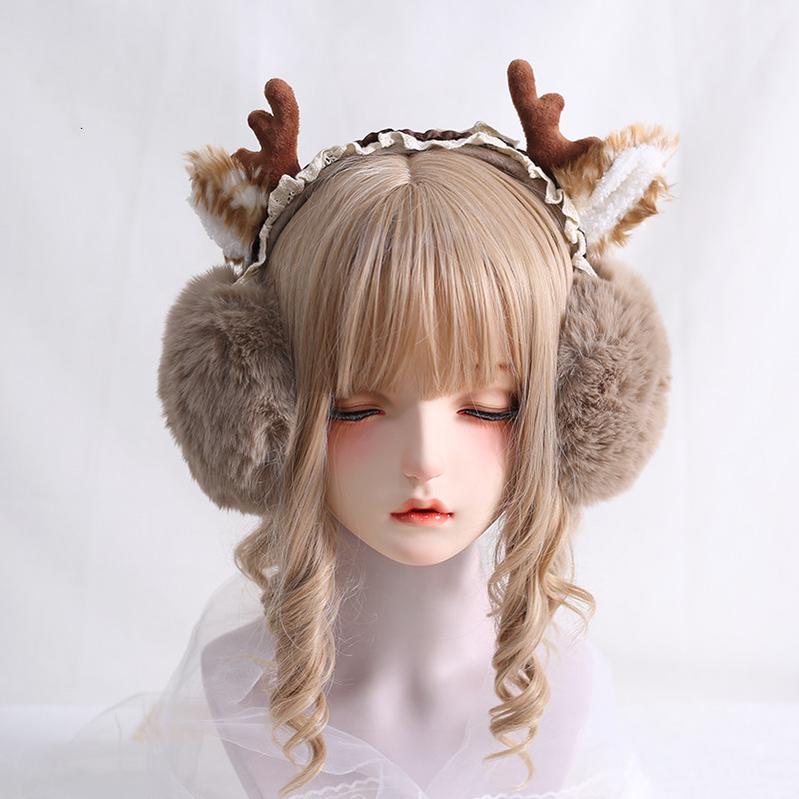 Xiaogui - Christmas Foldable Antlers Earmuffs Lolita KC