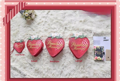 Morning Glory - A Strawberry - Sweet Lolita Crossbody Bag Strawberry Printed Handbag