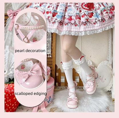 Witch's Night - Crush Complex - Sweet Lolita Heel Shoes, Pearls & Bows