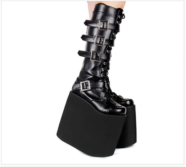 Angelic imprint - Customized Gothic Lolita Shoes Punk Boots 20CM Platform