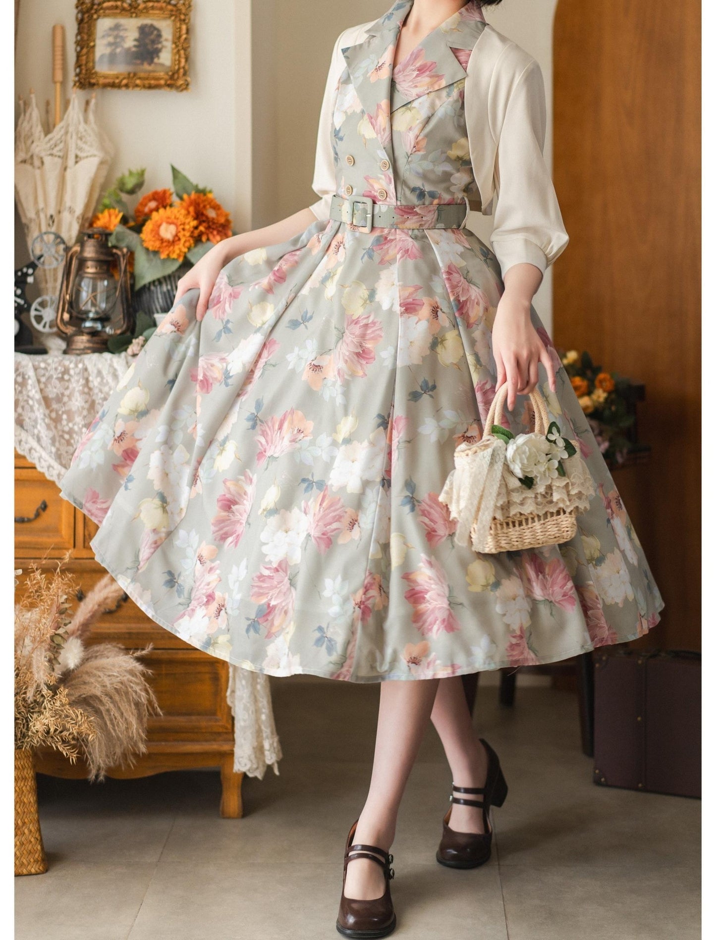 Forest Wardrobe - Afternoon Forest - Vintage Lolita Halter-neck JSK Dress in French Style