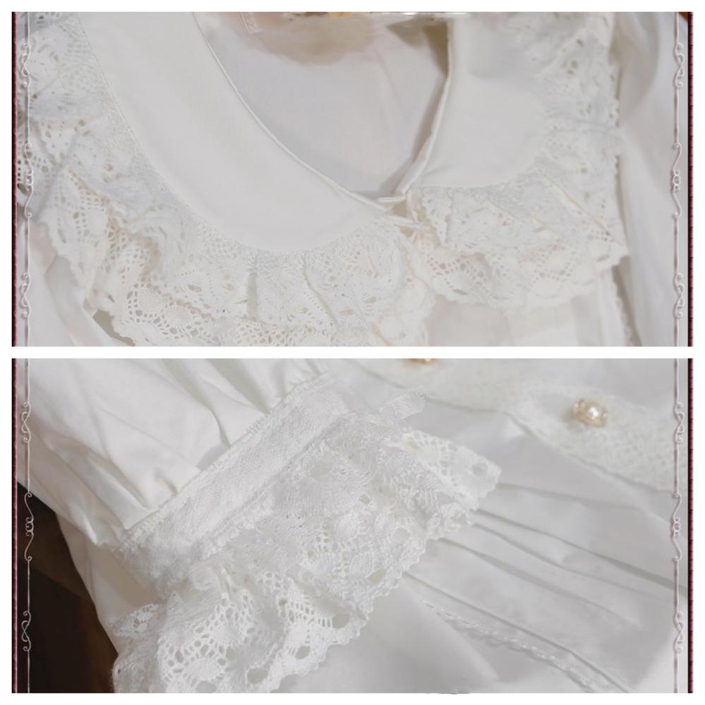 Tiny Garden - Antique Doll - Kawaii Cotton Lolita Blouse