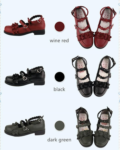 Sheep Puff - Mei Lulu - Lolita Japanese Lace Single Shoes