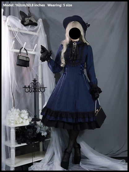 Miss Point - Perintz Manor - Gothic Lolita OP Long Sleeve Retro Lolita Dress