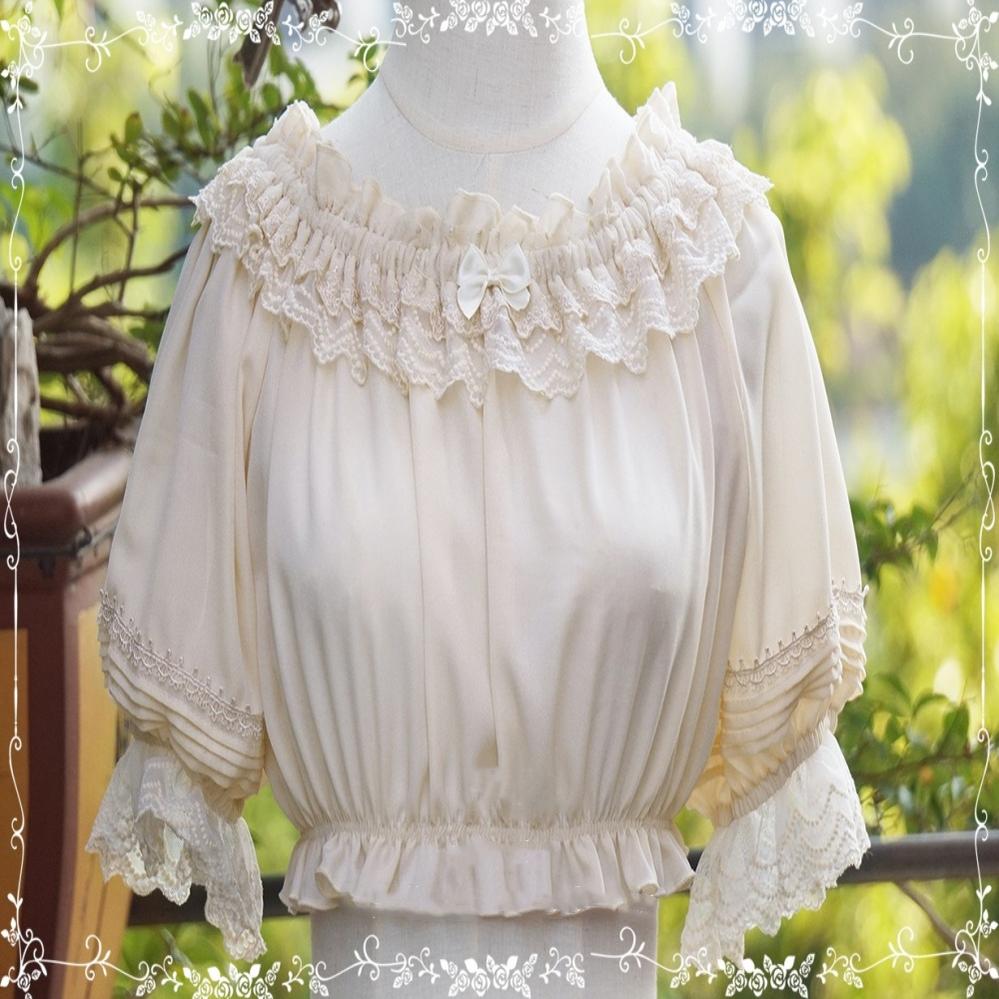 Tiny Garden - Retro Summer Chiffon Lolita Shirt