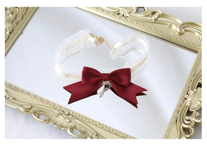Xiaogui - Elegant Lolita Hairband Dark Red Headwear