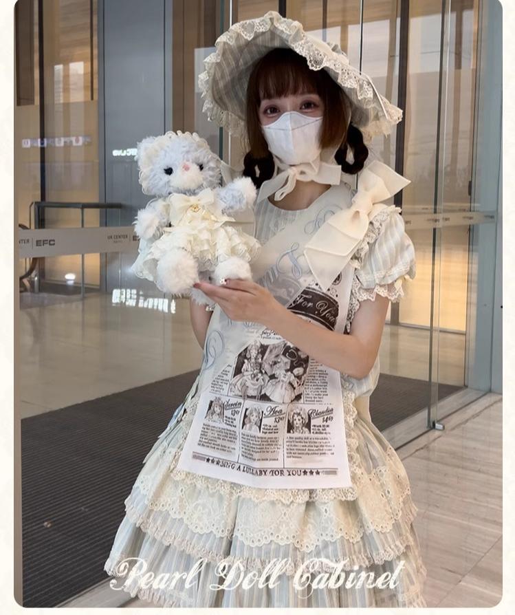 Mademoiselle Pearl - Pearl Doll Cabinet - Kawaii Lolita Plush Doll Bag with Outfit