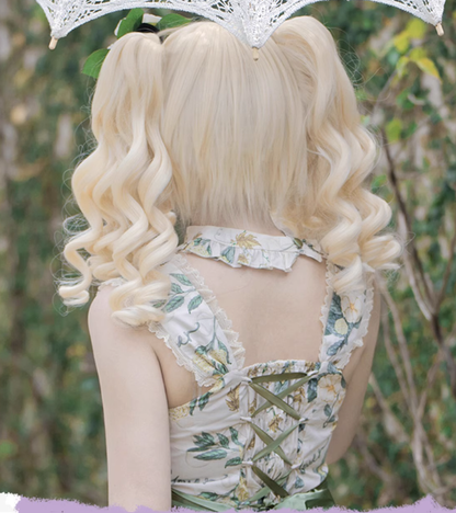 RainbowMe - Sweet Lolita Wig Long Curly Ponytail Multicolor