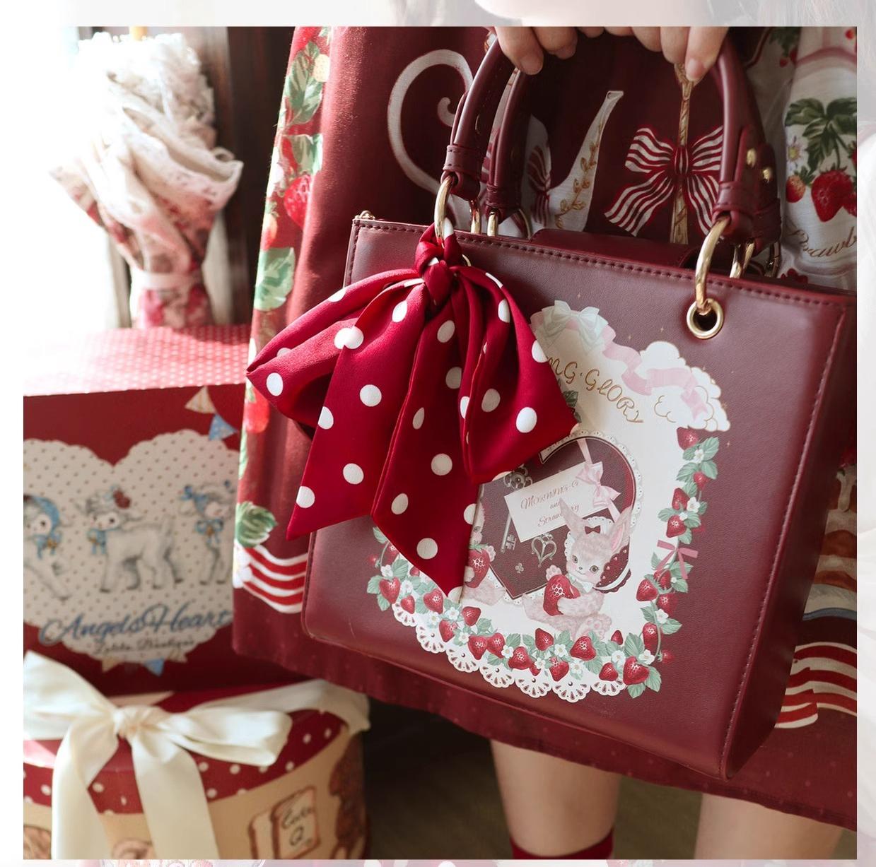 Morning Glory - Retro Lolita Handbag PU Square Wedding Bag