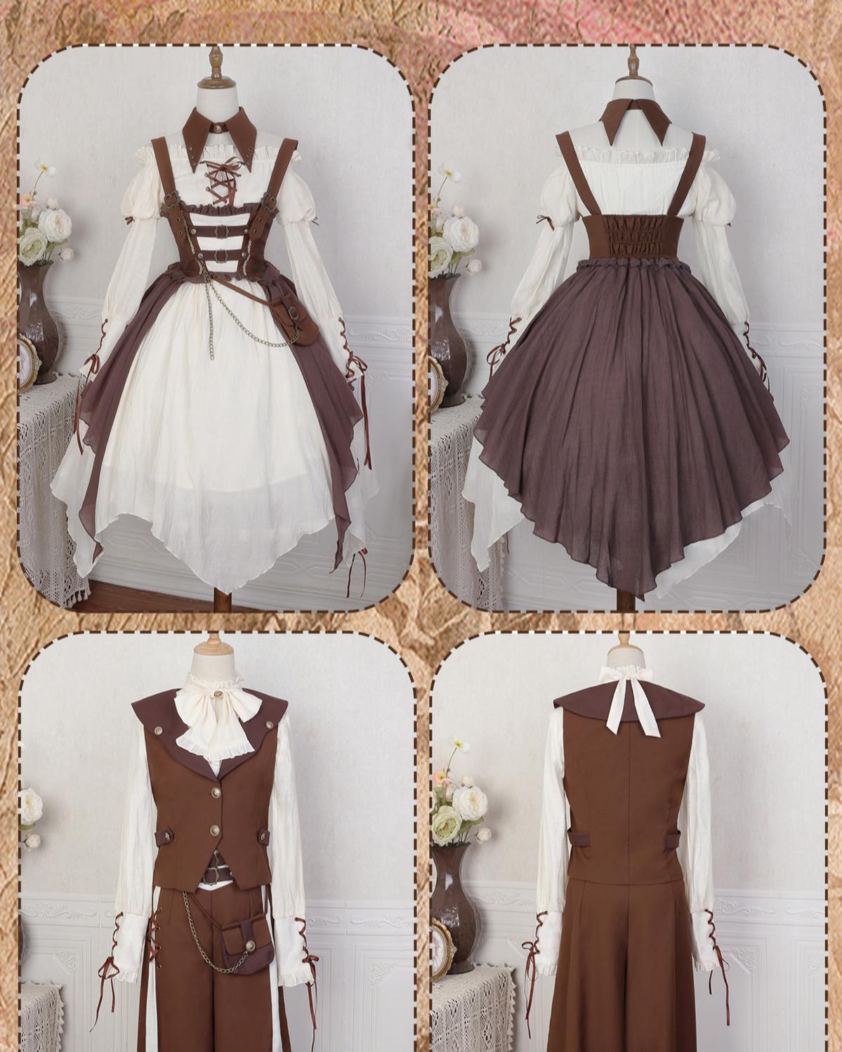 Letters from Unknown Star - Pirate Guide - Vintage Lolita Suit Vest JSK Dress