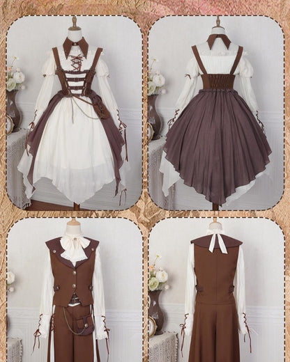 Letters from Unknown Star - Pirate Guide - Vintage Lolita Suit Vest JSK Dress