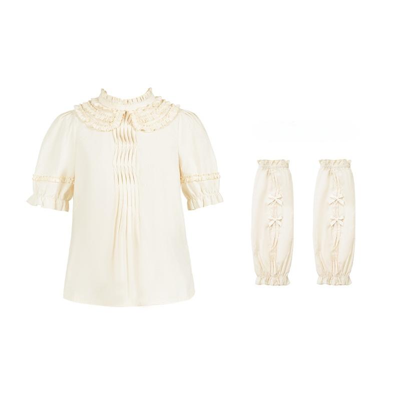 With PUJI - Oriole Time - Country Lolita JSK and OP Dress, Floral and Bird Print