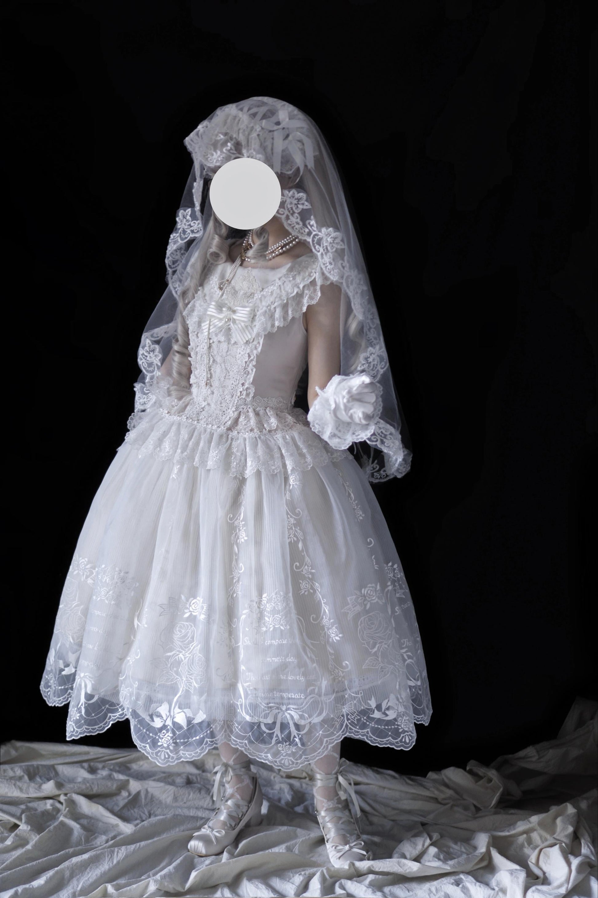 AuroraBorealis - Moonshadow - Gorgeous Wedding Lolita Dress Set Embroidered JSK SK and Bodice