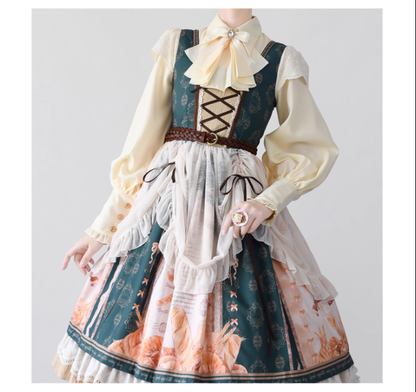 Time Memory - Elegant Lolita Slim Fit Mutton Sleeve Blouse