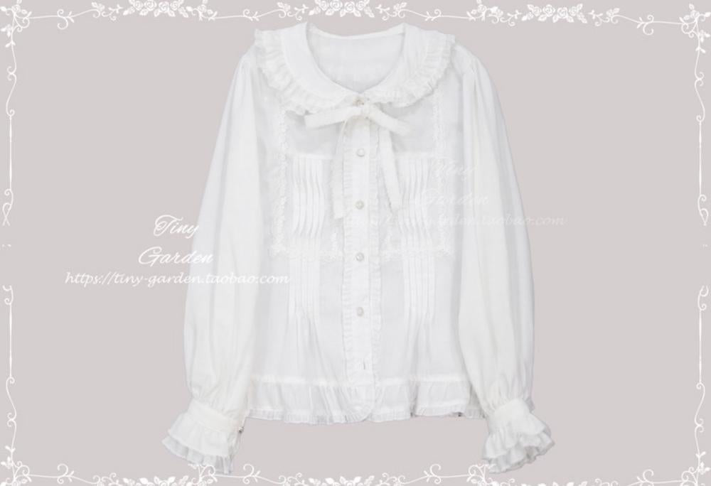 Tiny Garden - Swallowtail Butterfly - Elegant Lolita Bow Tie Blouse