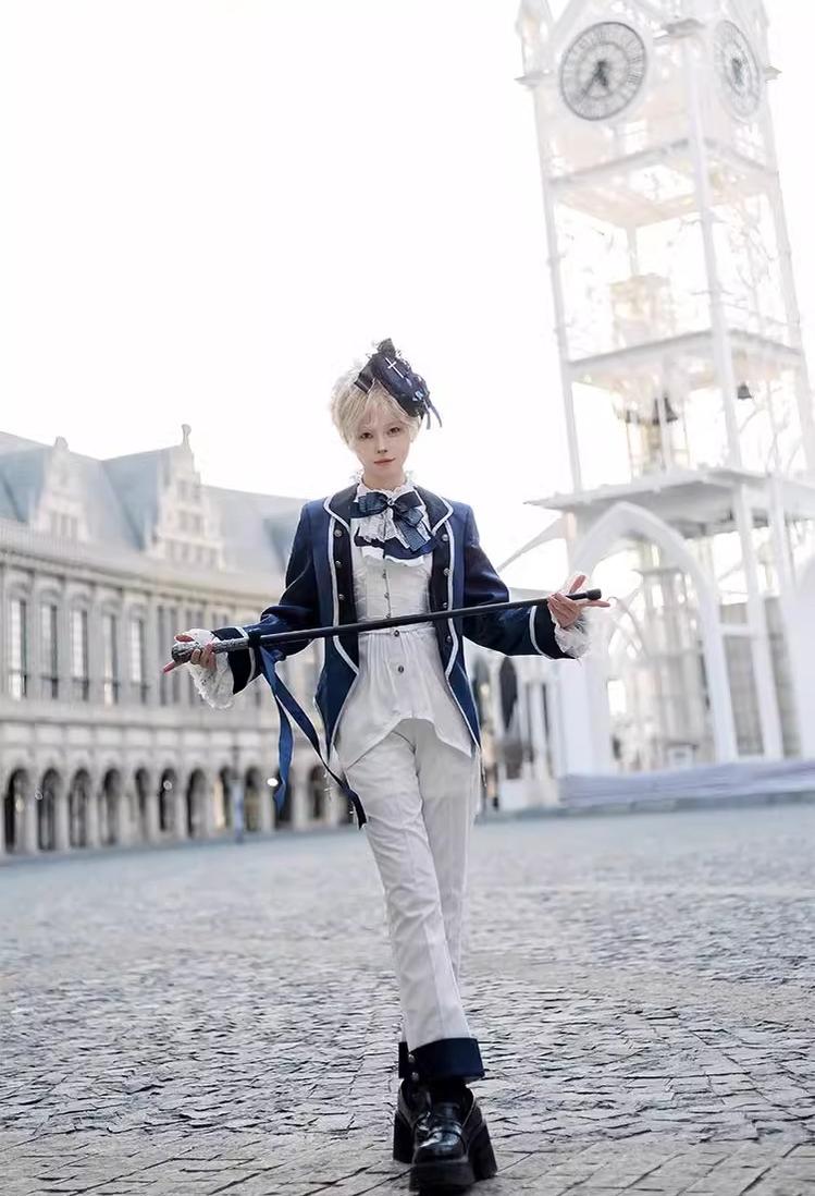 CastleToo - Coffin of Pilgrimage - Medieval European Ouji Lolita Shirt & Pants Suit