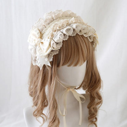 Xiaogui - Elegant Lolita Ivory Lace Hair Band