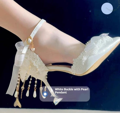 Sky Rabbit - Bridal Lolita Heels Wedding Shoes with Lace