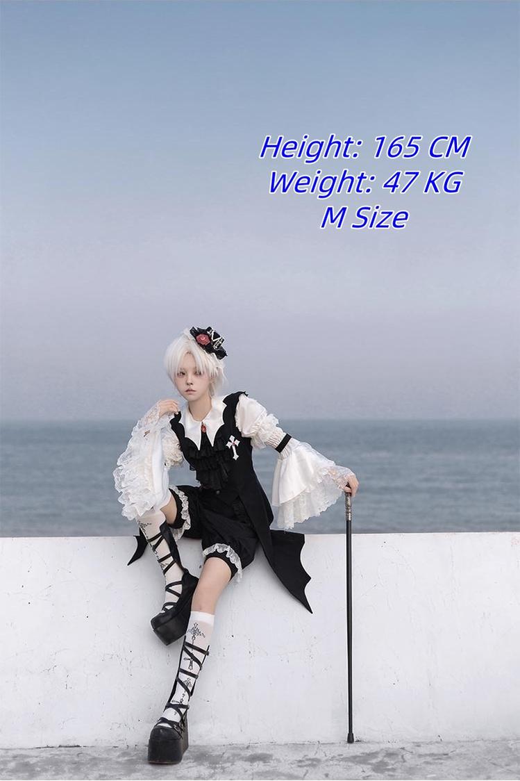 CastleToo - Night Rose - Elegant Ouji Lolita Suits, JSK / Shorts