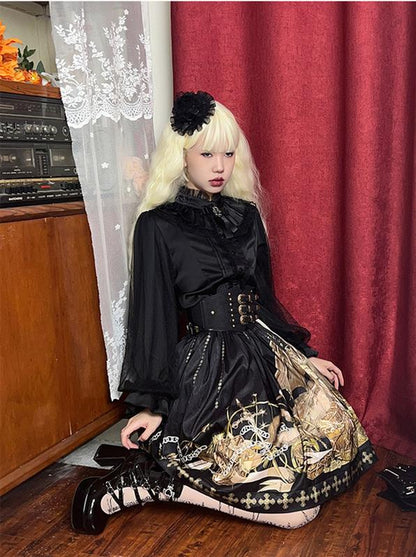 Pure Tea For Dream - Cross Buckle Punk Lolita Shoes