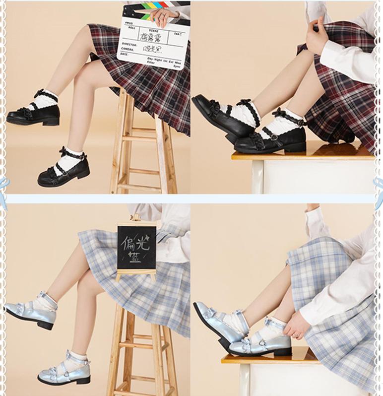 Sheep Puff - Mei Lulu - Lolita Japanese Lace Single Shoes