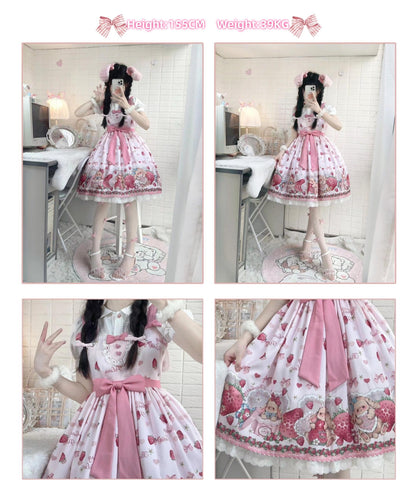 Polaris Lolita - Rabbit Berry Gift Box - Sweet Lolita JSK Pink Lolita Dress
