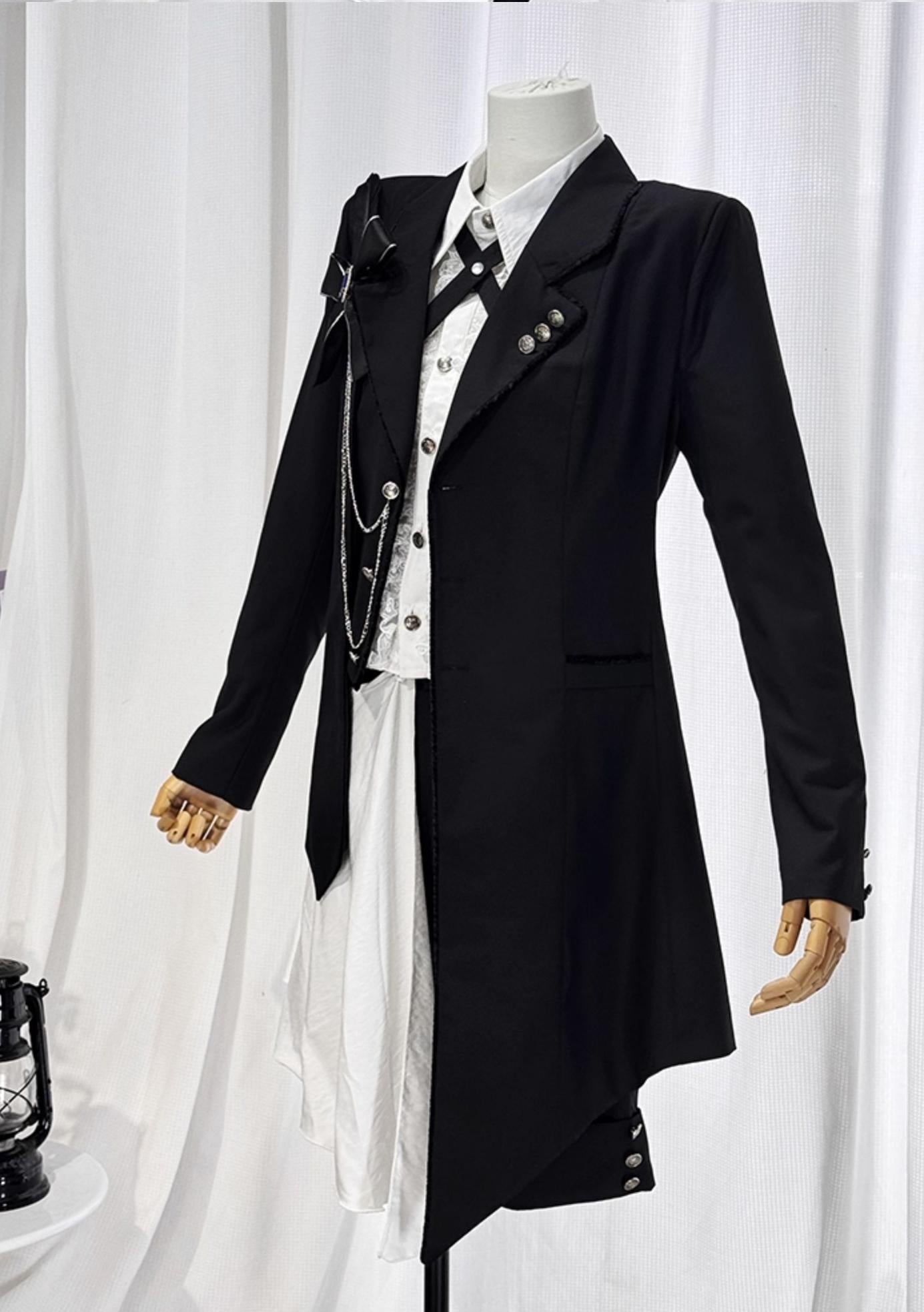 CastleToo - Black Tea Concerto - Ouji Lolita Outfit, Long Vest & Jacket