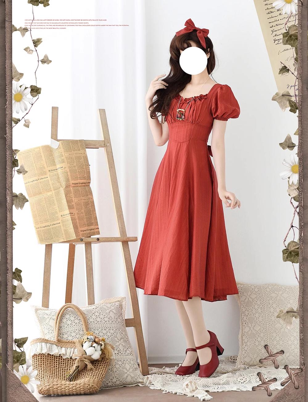 Forest Wardrobe - Forest Gallery - Classic Lolita OP Dress Vintage Cake Tail Dress