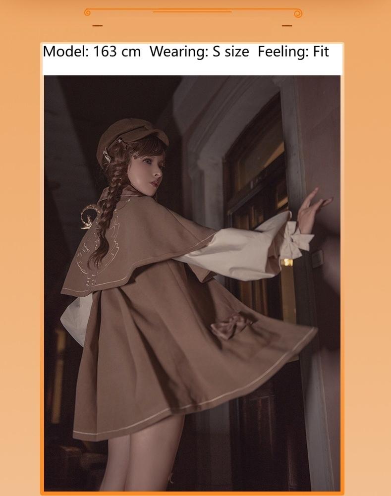 Piggy Bun - Detective Goose - Autumn Winter Lolita Cape Retro Cute Woolen Lolita Coat