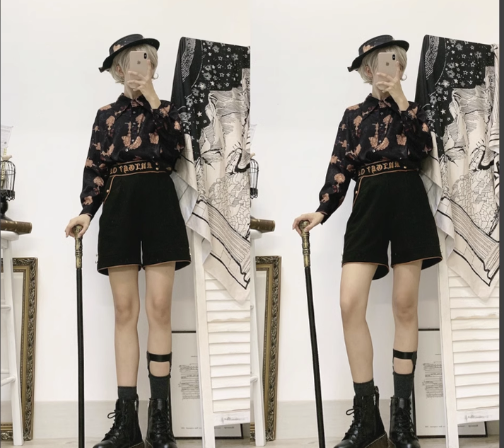 Princess Chronicles - Arms of Glory - Retro Ouji Lolita Prince Black Flat Bonnet