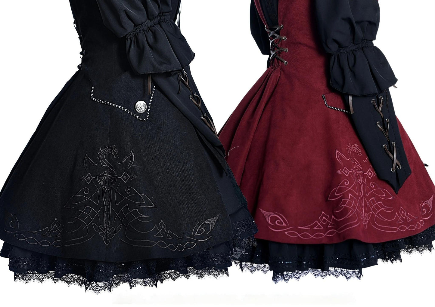Wuyuzhe - Dragoon Knight 1.0 Version - Western Fantansy Style Suit Embroidery Dress Set Double-Sided Vest