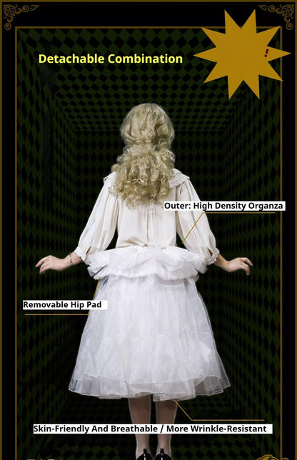 Boguta - Elegant Lolita Hip Petticoat with Detachable Hip Pad