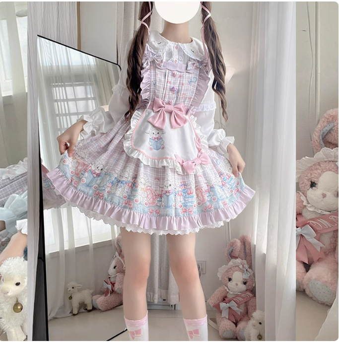 Cinderella - Goat Baa Bedtime Story - SheepPrint Kawaii Lolita JSK