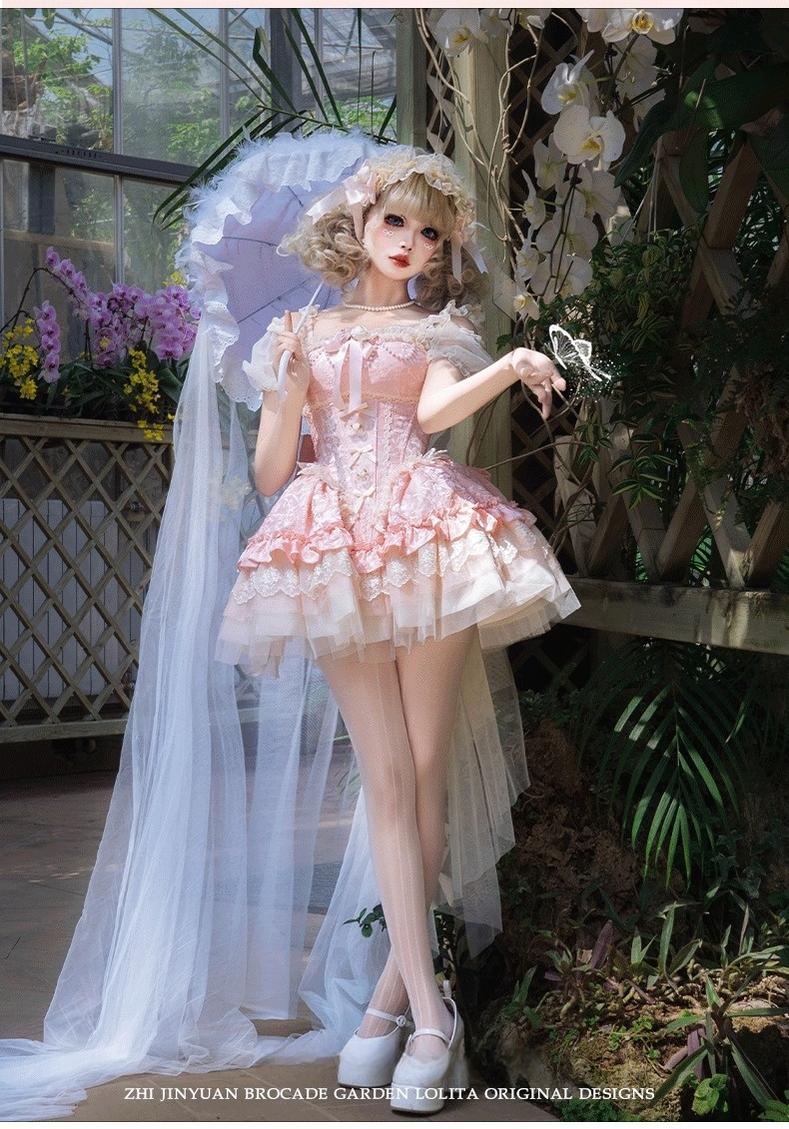 ZhiJinYuan - Fleeting Dreams - Ballet Style Sweet Lolita Mini JSK with Choker