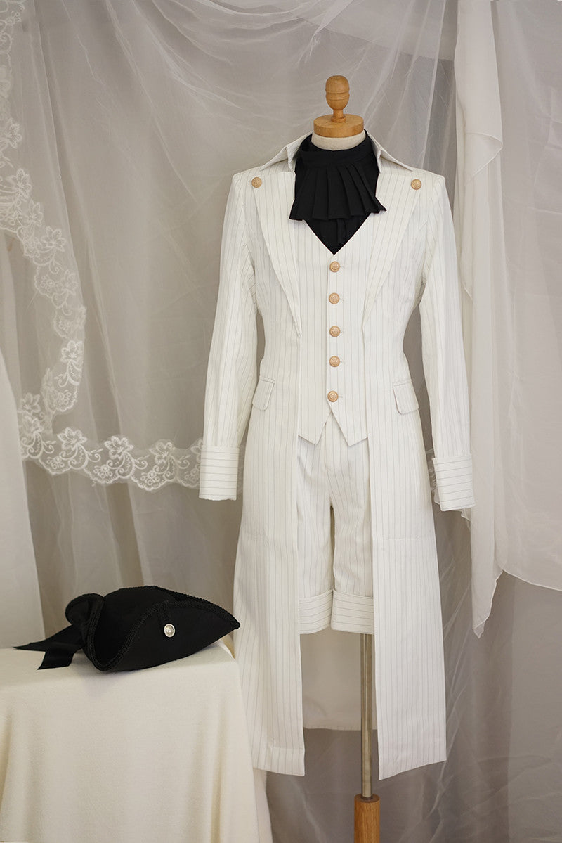 La Pomme - Ouji Lolita Stripes Middle Length Shorts