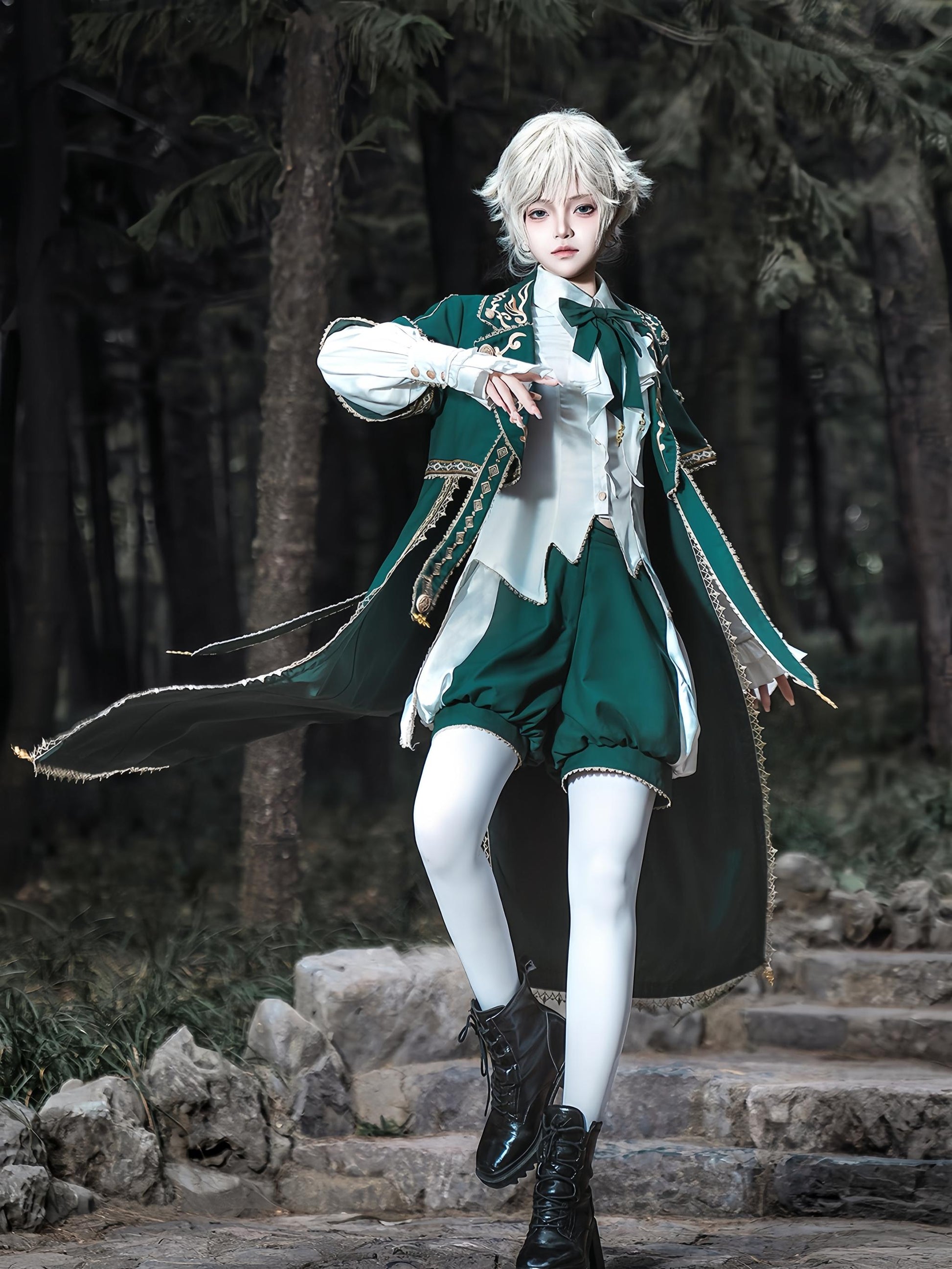 Letters from Unknown Star - Divine Envoy - Ouji Lolita Shorts Suit Military Lolita Coat and Shirt