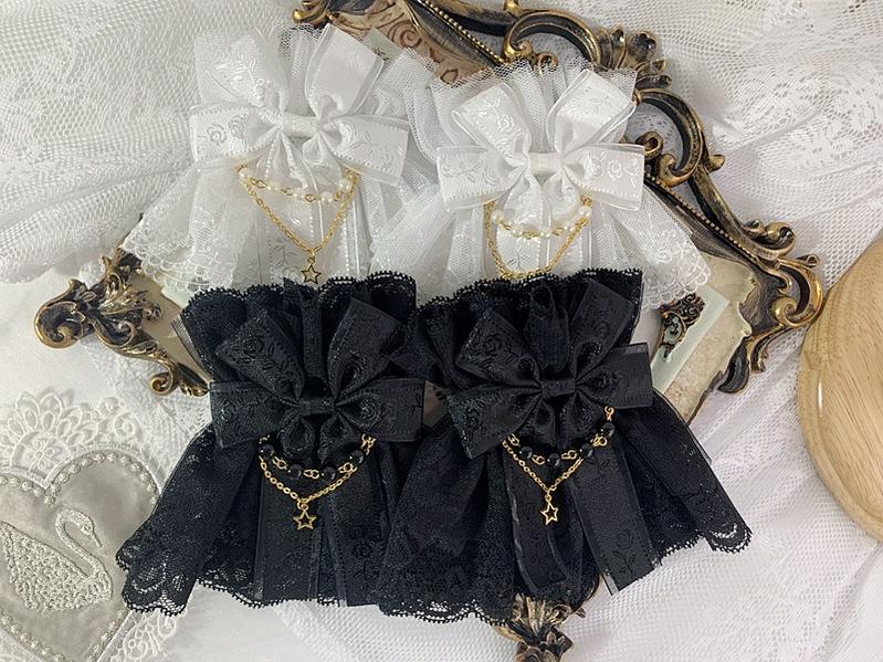 Sweet Jelly Lolita - Double Layer Lace Cuffs Elegant Lolita Gloves