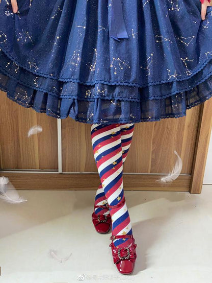 Yukine's Box - Macaron Lolita Cute Stripe Socks