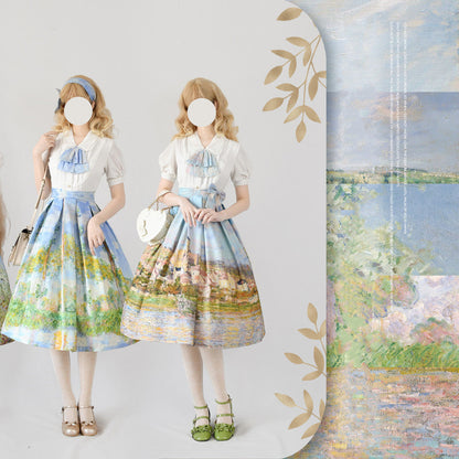 Forest Wardrobe - Daily Lolita SK, Retro Classic Monet Oil Painting