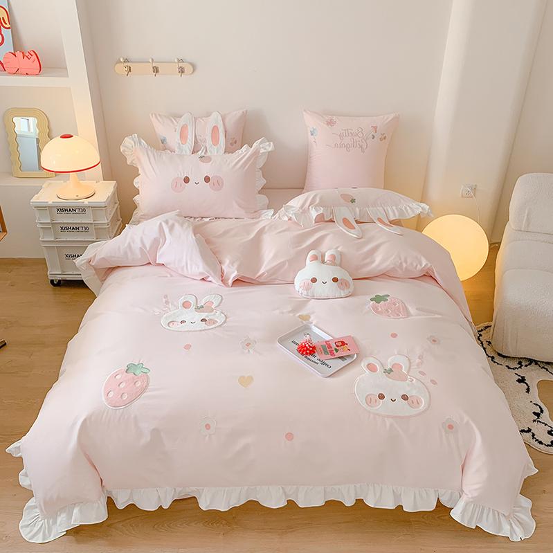 MiLL - Kawaii Lolita Rabbit Print Bedding Lolita Bedroom Set