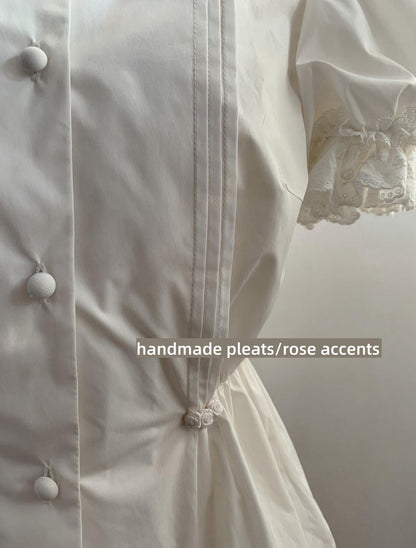 Nololita - Nightingale - Old School Lolita Shirt with Detachable Sleeves