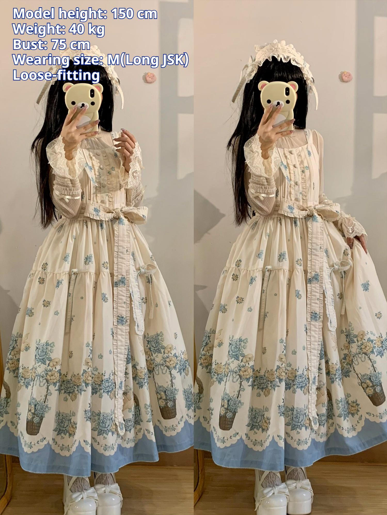 DreamWhale - Floral and Bird Series - Classic Lolita JSK Suit Floral Print Dress